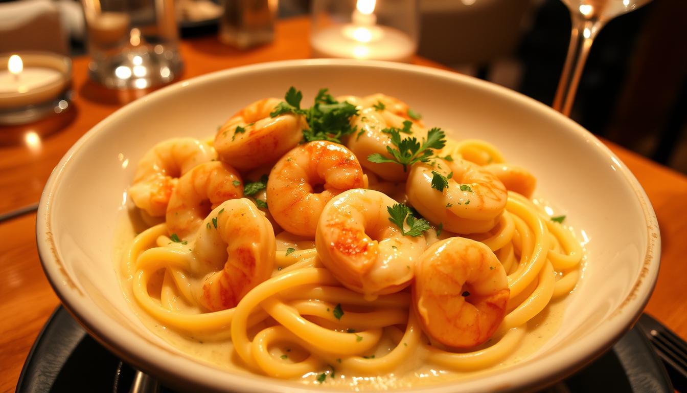 creamy seafood pasta