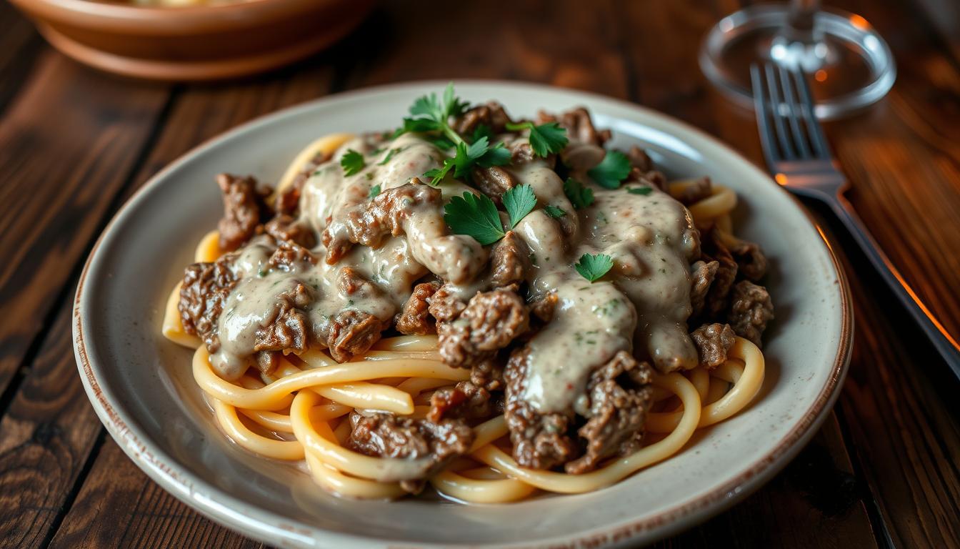 recipe for beef stroganoff made with ground beef