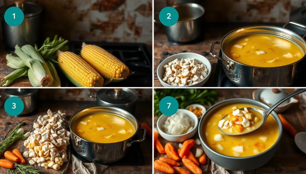 step-by-step chicken corn soup step-by-step chicken corn soup