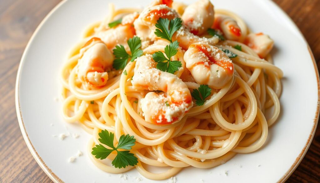 Crab Meat Linguine Dish Crab Meat Linguine Dish