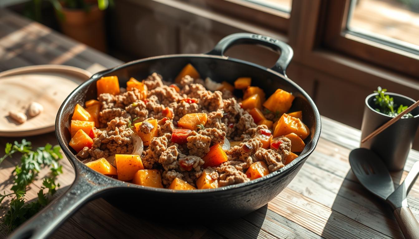 Ground Turkey Sweet Potato Skillet