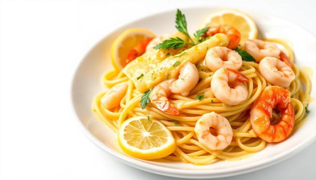 Lemon Seafood Linguine Recipe Lemon Seafood Linguine Recipe
