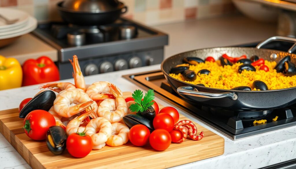 Seafood Paella Preparation Steps Seafood Paella Preparation Steps