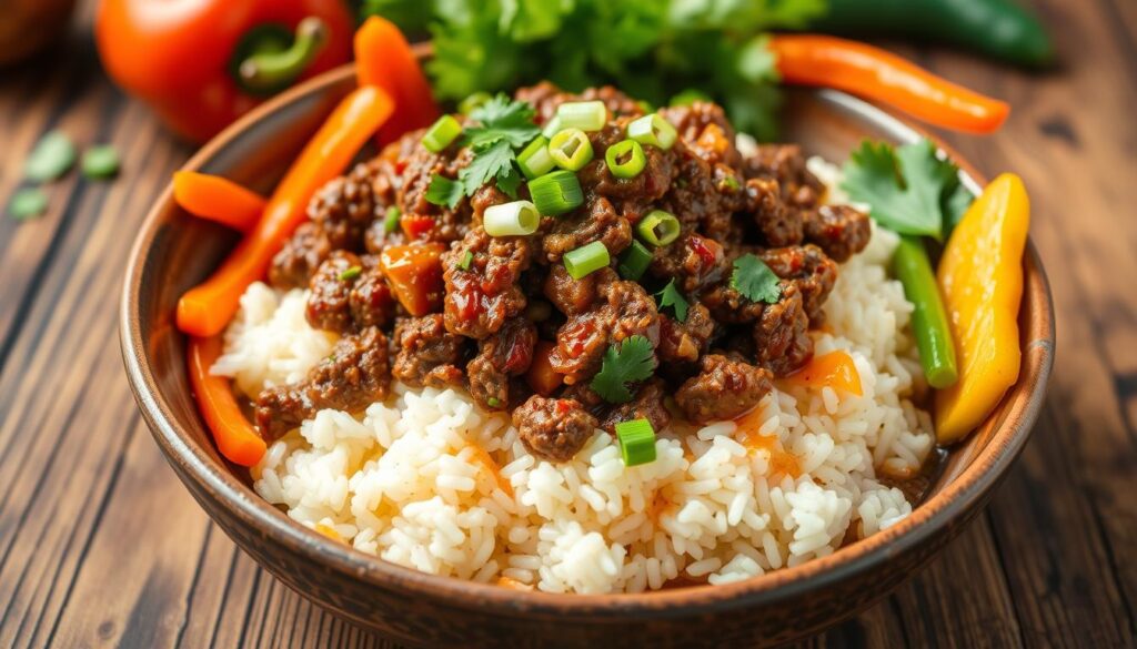 Spicy Ground Beef Rice Bowl Spicy Ground Beef Rice Bowl