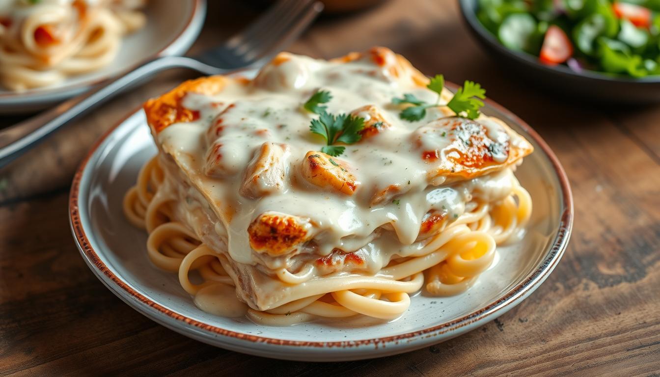 alfredo chicken lasagna
