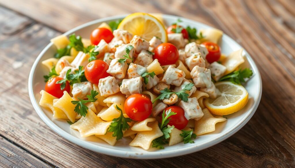 crab bow tie pasta salad