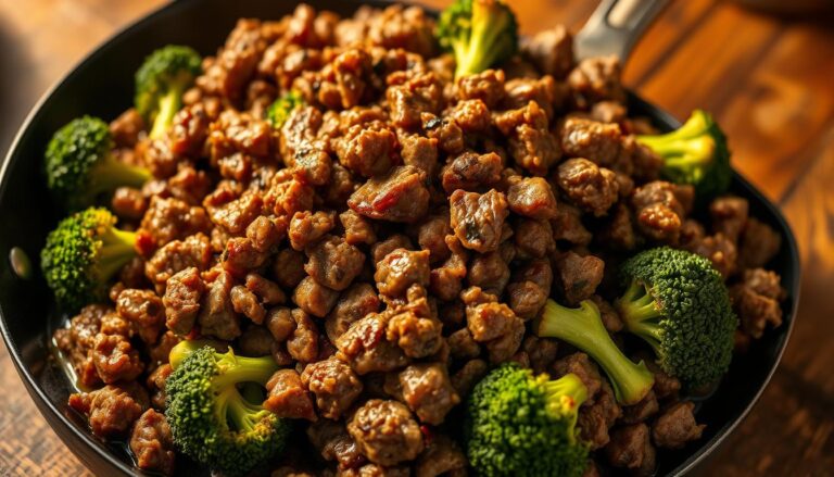 ground beef and broccoli