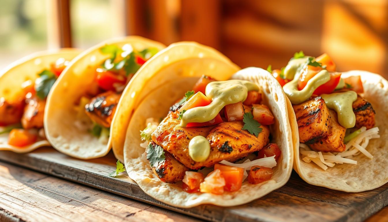 marinated chicken tacos