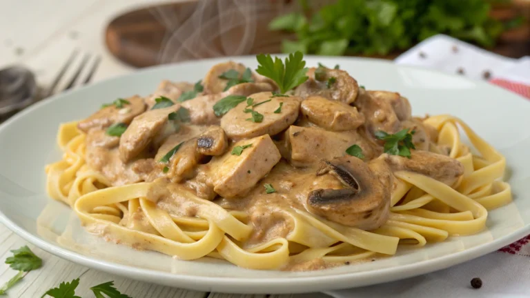 chicken and mushroom stroganoff
